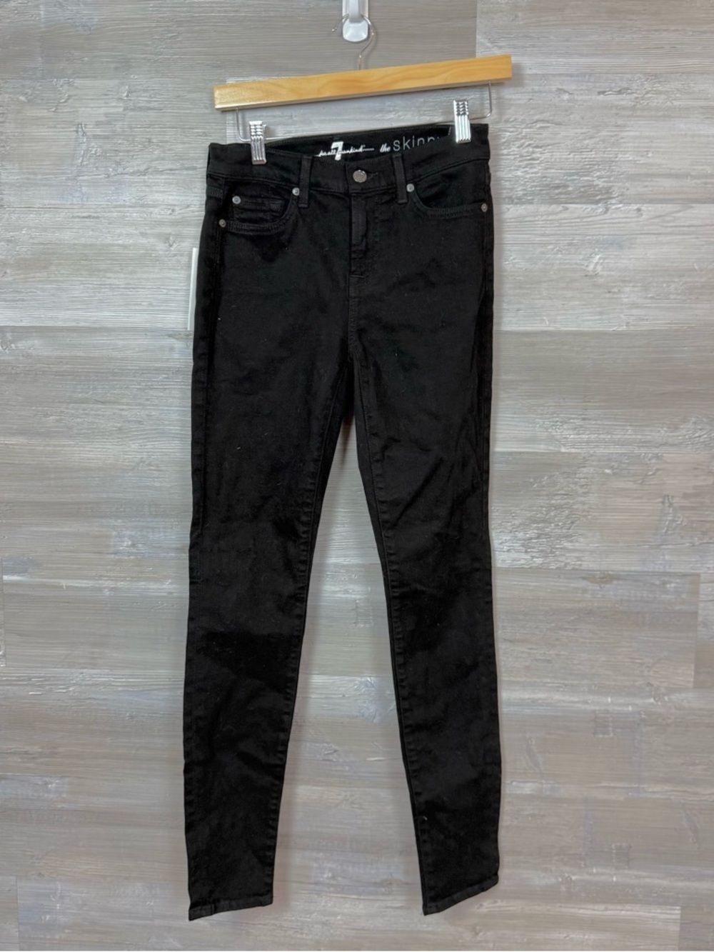 NWT 7 For All Mankind "The Skinny" Black Jeans - Size 26